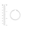 3mm x 40mm Square Tube Hoop Earrings