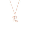 Script 'R' with Diamond Bezel Necklace
