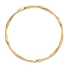 10K Polished Textured Twisted Slip-on Bangle