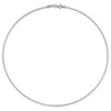 14K White Gold 1.2mm Detachable Clasp Omega Necklace