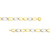Two-Tone Flat Open Oval Link Bracelet