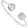 Sterling Silver Rhodium-plated Radiant Essence Satin Bangle