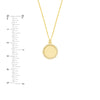 Diamond Framed Engravable Disk Necklace