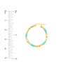 Large Turquoise Enamel Round Twist Hoops
