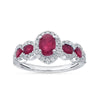 14K 0.45Ct Diamond Ruby Ring