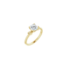 14K Yellow 6.5 mm Round Engagement Ring Mounting