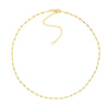 Diamond-Cut Bead Station Choker Chain Adjustable Lobster Lk