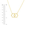 Interlocked Hexagon Rings Necklace