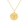 Aries Organic Disc Pendant Necklace