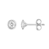 1/4tcw Round Diamond Martini Bezel Stud Earrings