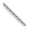 14K White Gold 1.15mm D/C Oval Link Chain