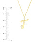 Script “F” Initial with Diamond Bezel Necklace
