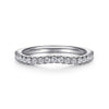 14K White Gold Diamond Wedding Band