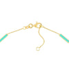 Lt Turquoise Enamel Alternating Bar Anklet