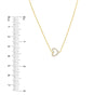 Sideways Mini CZ Heart Adjustable Necklace