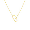 Sideways Block Initial Necklace