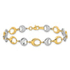 14K Two-tone Polished Link Bracelet