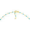 Light Turquoise Enamel Bead on Piatto Chain