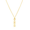 7mm Vertical Block Numeral Necklace