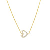 Sideways Mini CZ Heart Adjustable Necklace