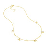 Initial &amp; Diamond Bezel Station Necklace