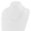 14K White Gold Adjustable  1.1mm D/C Cable Chain