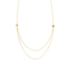 Graduated Hammered Mariner Chain Necklace