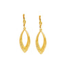 Diamond-Cut Open Marquise Drop Earrings