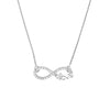 Plated Sterling Silver CZ Infinity Love Necklace
