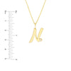 Script 'N' with Diamond Bezel Necklace