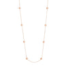 Sterling Silver Polished Bead Station Long Necklace