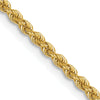 14K 1.6mm Solid Regular Rope Chain Anklet