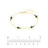 Black Enamel Crosses Station Bracelet
