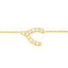 Sideways Mini CZ Wishbone Adj. Bracelet