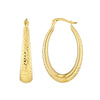 Graduated D/C Oval Hoop Earrings