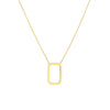 Rounded Rectangle Pendant Necklace
