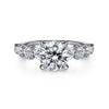 14K White Gold Round Diamond Engagement Ring