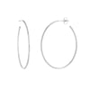 41.50mm x 31.50mm Thin Oval Post Hoop Earrings