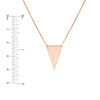 Spear Tip Necklace in Plated Sterling Silver