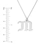 Gothic Initial Pendant Necklace