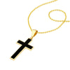 Small Black Enamel Cross Pendant