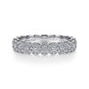 14K White Gold Round Diamond Halo Anniversary Band