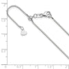 14K White Gold Adjustable 1mm Box Chain