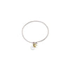 Sterling Silver Hope Bangle with Heart Wing Dangle