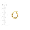 Braided Double Tube Hoop Earrings