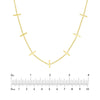 Seven Upright Staple Bars Necklace