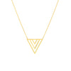 Open Triple Triangle Adjustable Necklace