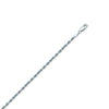 Sterling Silver 2.2mm D/C Rope Chain