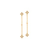 Diamond Star Bezels and Bead Drop Earrings
