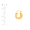 Textured Round Hoop Earrings